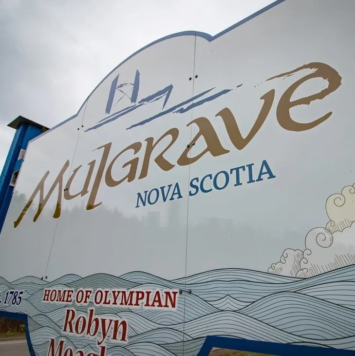 Mulgrave Nova Scotia welcome sign