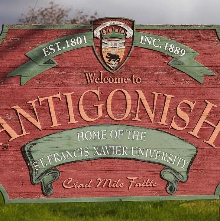 Antigonish welcome sign for St. Francis Xavier