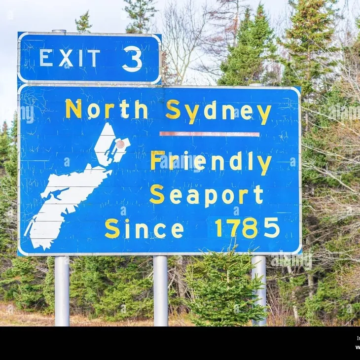 Exit 3 North Sydney seaport highway sign