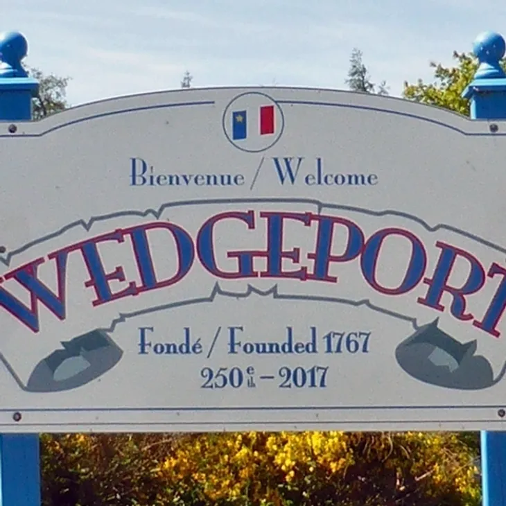 Wedgeport town welcome sign
