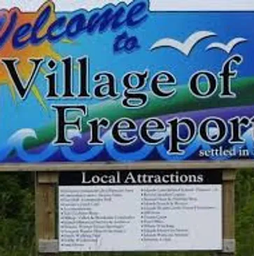 Village of Freeport welcome sign